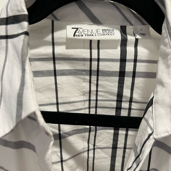 New York & Company 7th Avenue Design Plaid Button Down Shirt - Picture 3 of 5